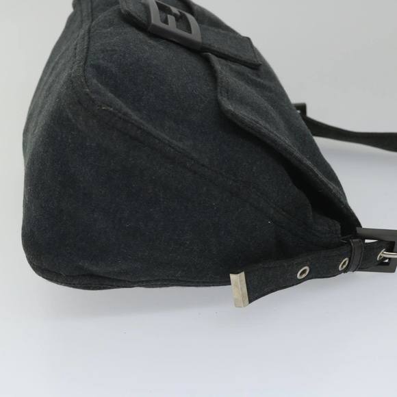 FENDI Mamma Baguette Shoulder Bag Cotton Gray 2305 26325 008 Auth ep2054 - Picture 3 of 16